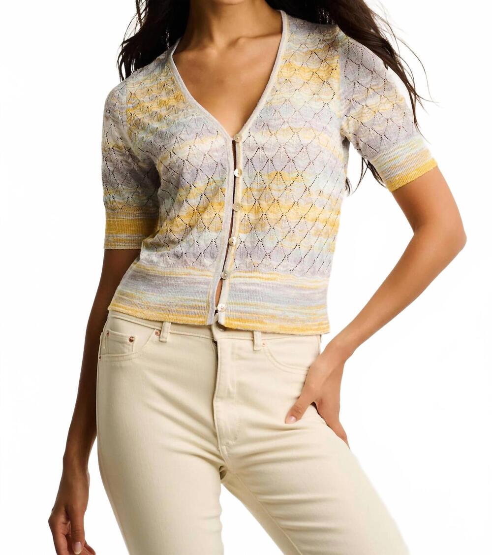NEW LISA TODD sun-sational cardigan in watercolor